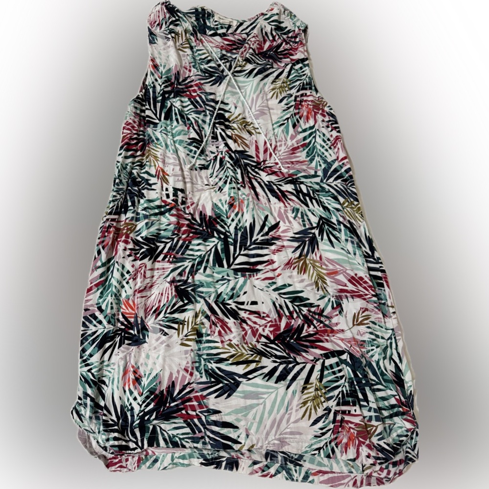 Beachlunchlounge Multicolor Leaf Print Dress - image 1